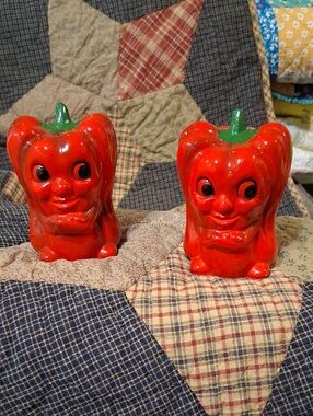 Pair Of Anthropomorphic Peppers